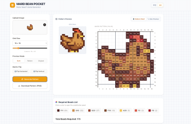 Mard Pocket perler bead pattern editor