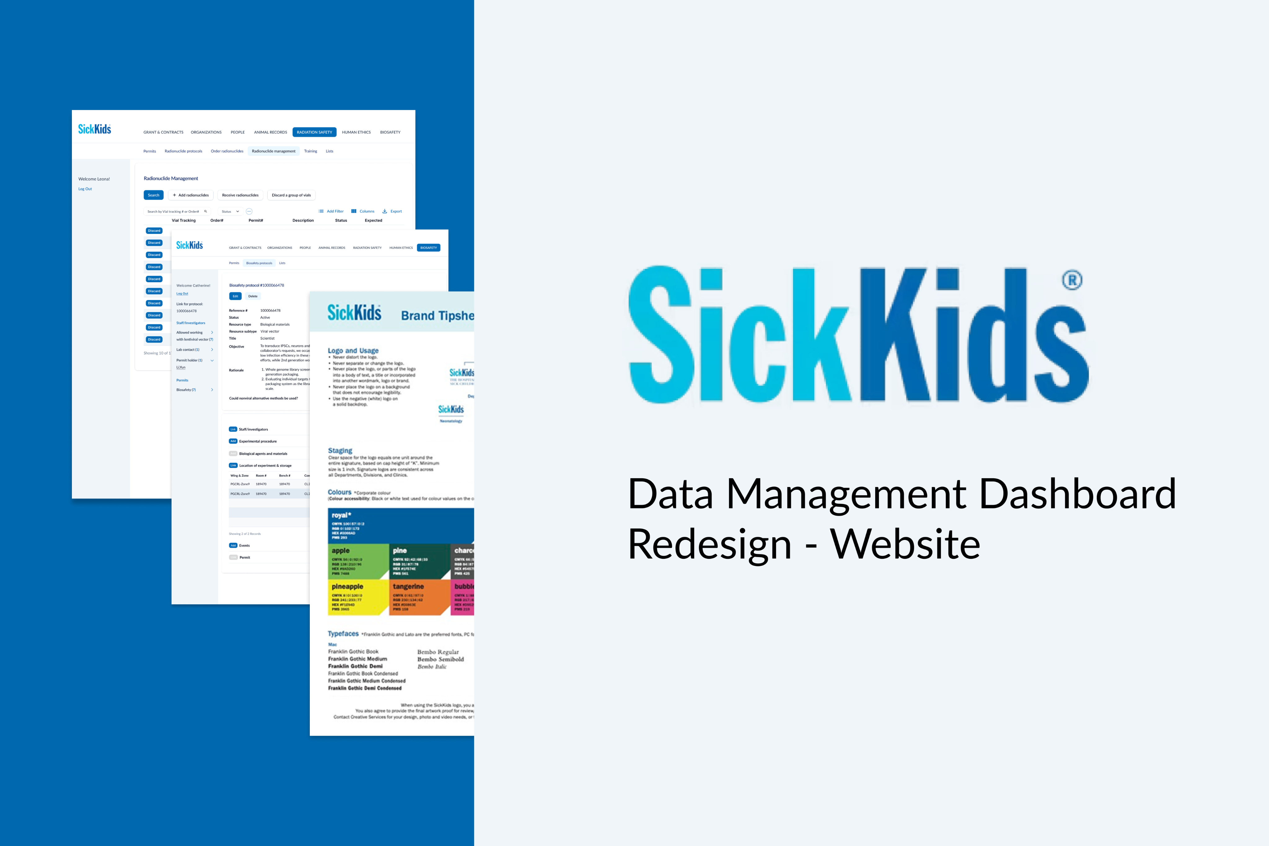 SickKids research data management platform overview