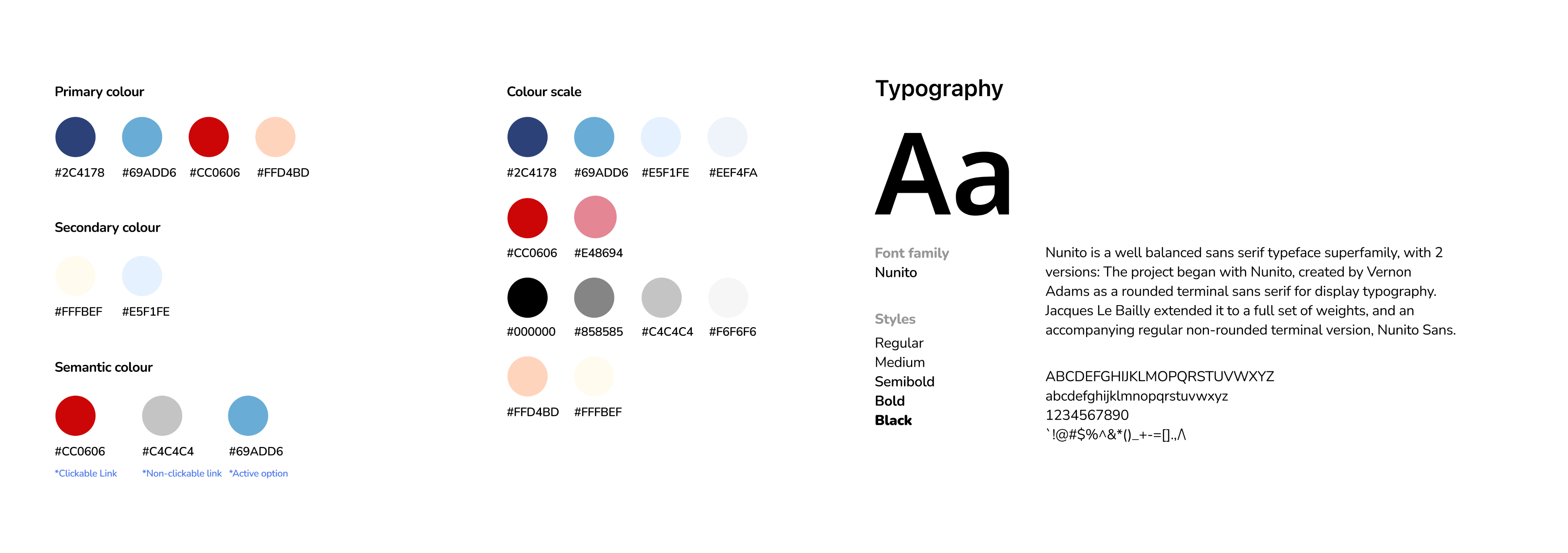 Kakio Mart colour palette